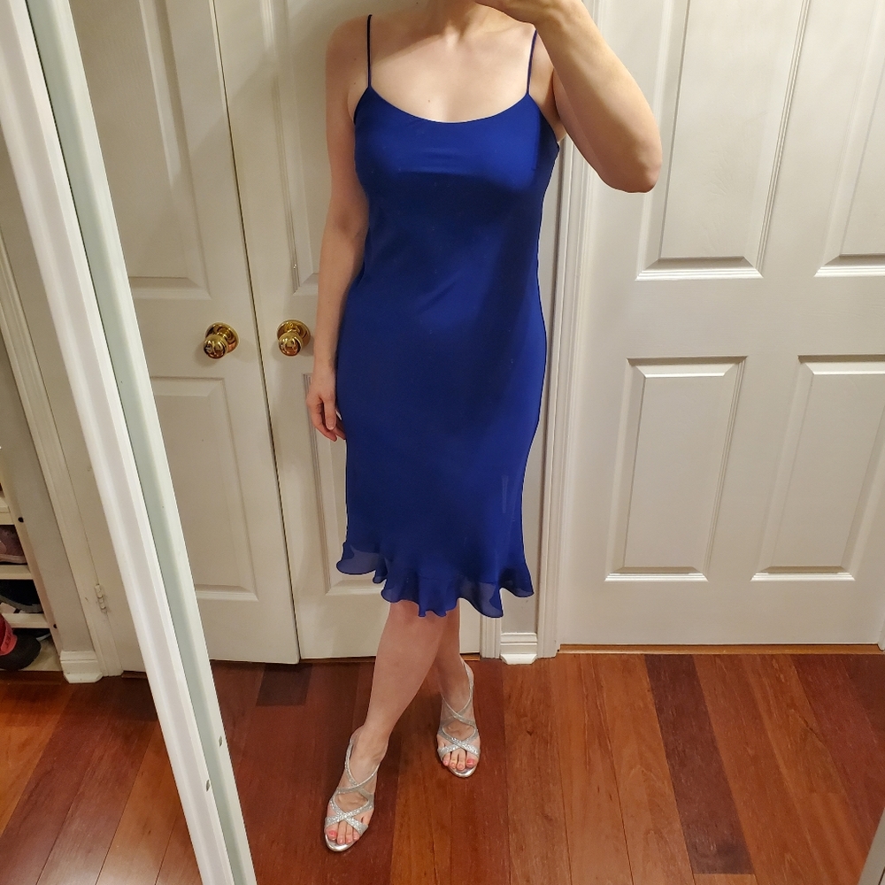 Spaghetti Strap 90s Blue Dress